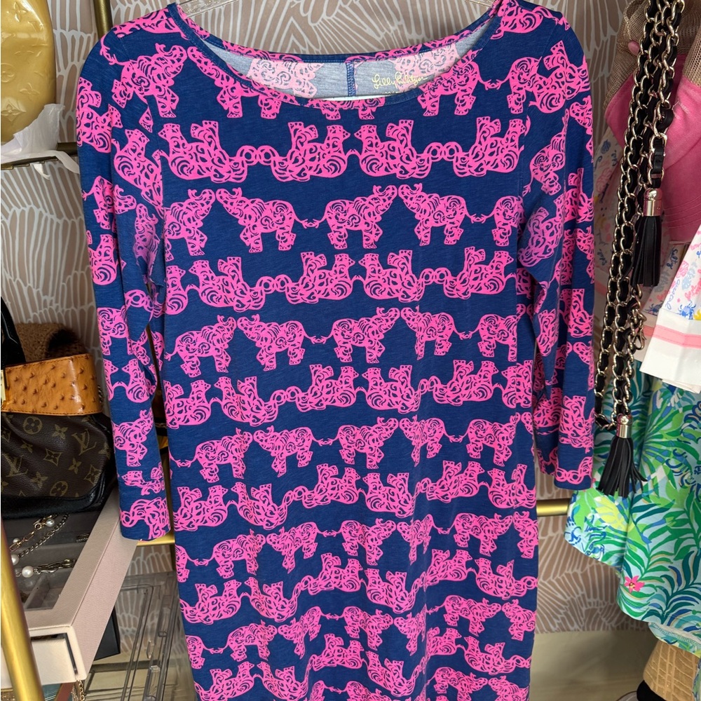 Lilly Pulitzer Pink and Gray Patterned Dress